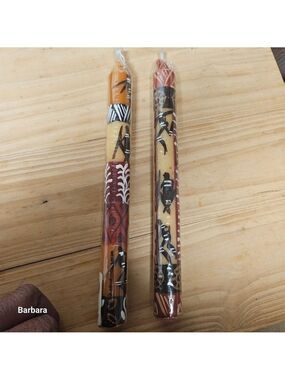 Nobunto 2 Hand-painted Cultual S. African Candles